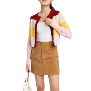 Wild Fable Color Block Button-Front Cardigan